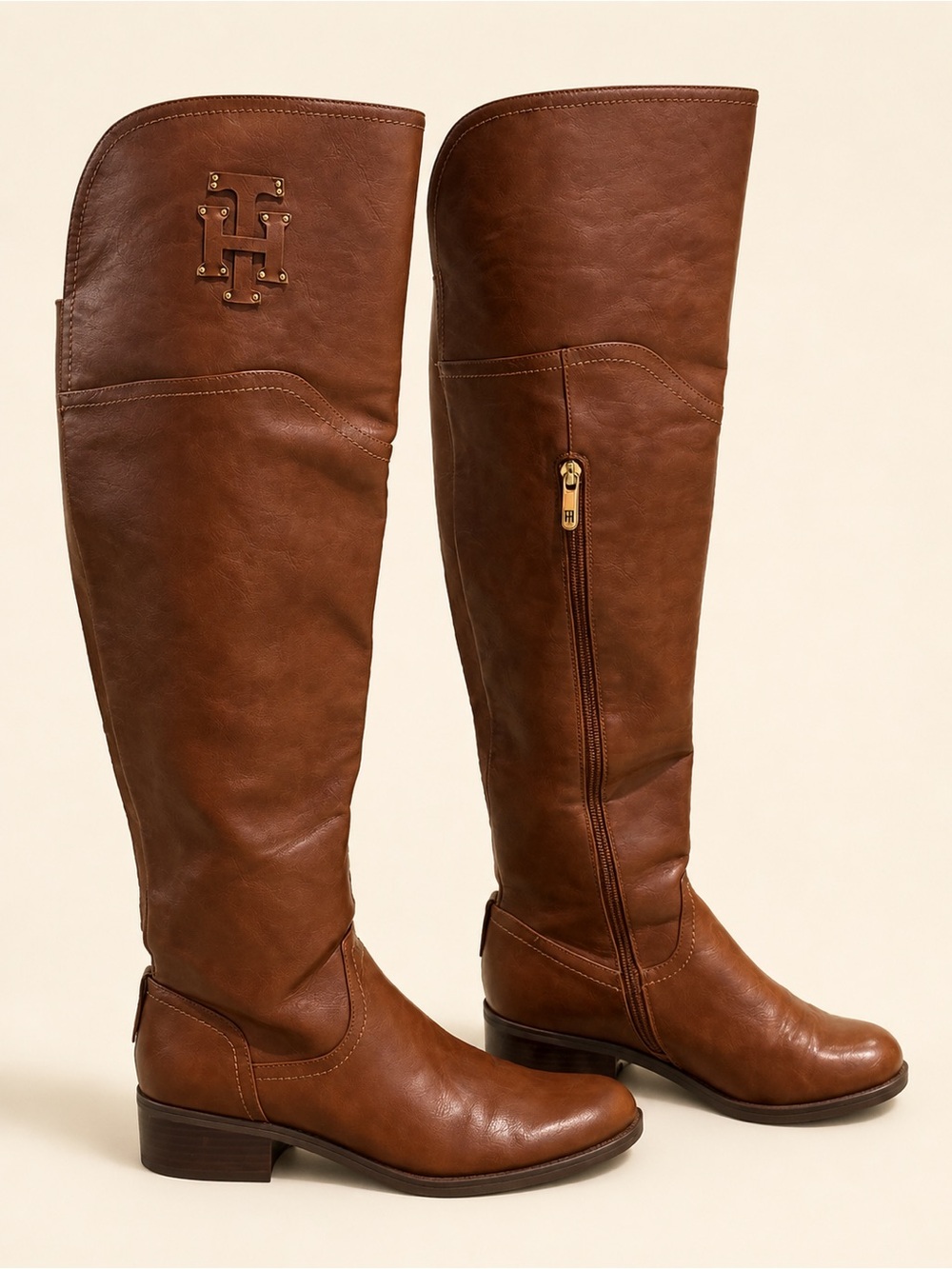 Tommy Hilfiger Chestnut Brown Over-the-Knee Boots Size 10